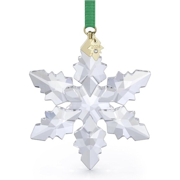 Annual Edition 2024 Snowflake Ornament, Clear Faceted Crystal - Picture 1 of 8